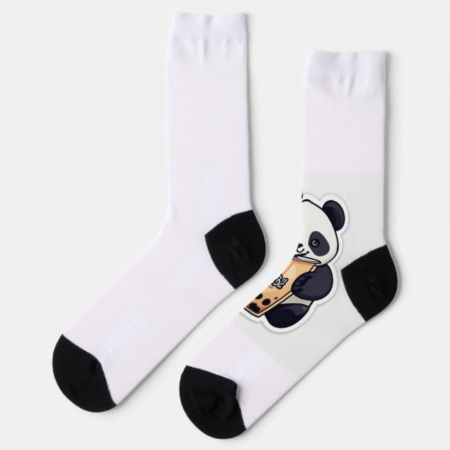Niedliche Panda-Abbildung-Socken Socken (Linkes Detail)