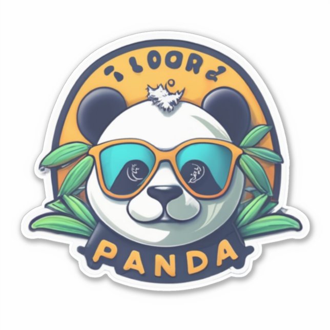 Niedliche Panda-Aufkleber für Kinder und Erwachsen Aufkleber (Vorderseite)