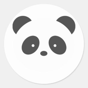 Niedliche Panda-Aufkleber Runder Aufkleber