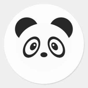 Niedliche Panda-Aufkleber Runder Aufkleber