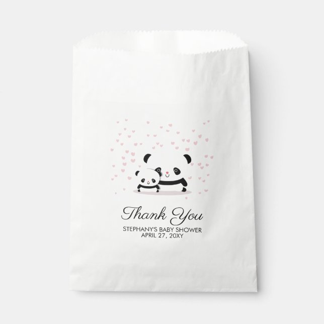 Niedliche Panda Baby Dusche Danke Bag Geschenktütchen (Vorderseite)