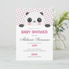 Niedliche Panda Baby Dusche Einladung