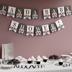 Niedliche Panda Baby Dusche Party Jagdfahnen Wimpelkette