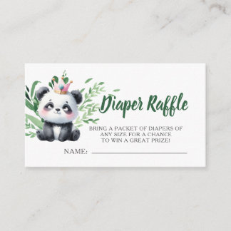Niedliche Panda Baby Dusche Wasserfarben Windelwas Begleitkarte
