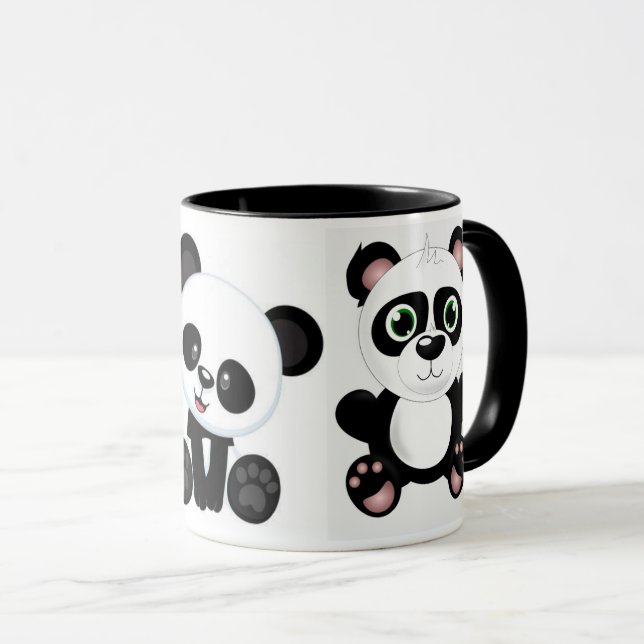 Niedliche Panda-Baby-Tasse Tasse (VorderseiteRechts)