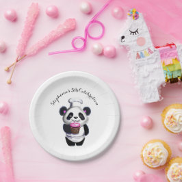 Niedliche Panda Bärenpapierplatte Pappteller