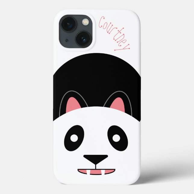 Niedliche Panda Bärenwand individuell anpassbar Case-Mate iPhone Hülle (Rückseite)