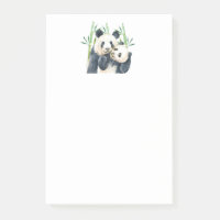 Niedliche Panda Bears Cuddling Watercolor Nachhinw