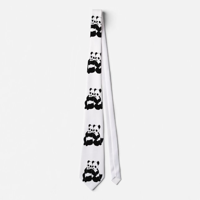 Niedliche Panda Bears Krawatte (Vorderseite)