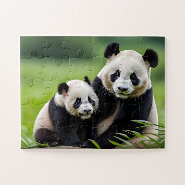 Niedliche Panda Bears Puzzle (Horizontal)