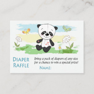 Niedliche Panda Diaper Raffelkarten Platzkarte