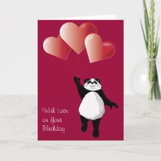 Niedliche Panda-Geburtstags-Karte Karte