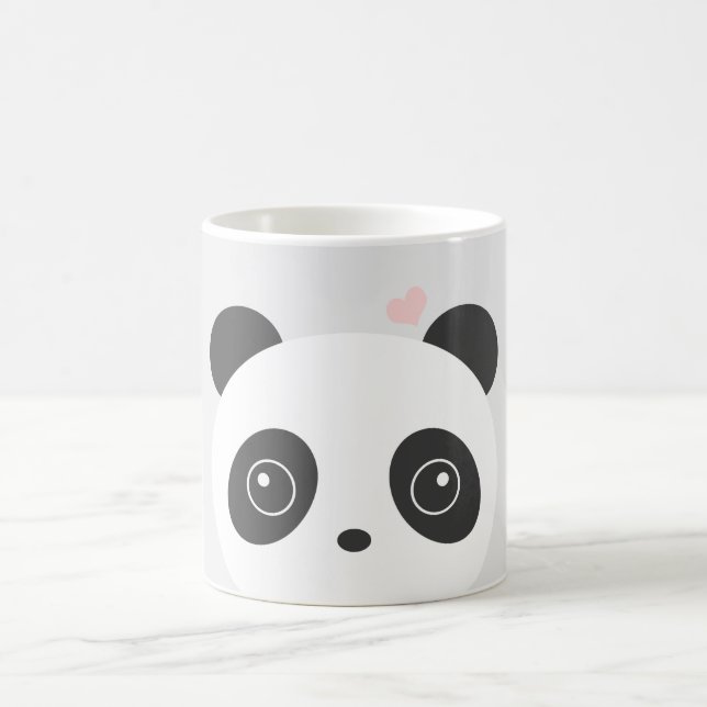 Niedliche Panda-Grau-Tasse Tasse (Mittel)