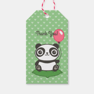 Niedliche Panda-Illustration Geschenkanhänger