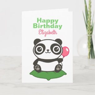 Niedliche Panda-Illustration Karte