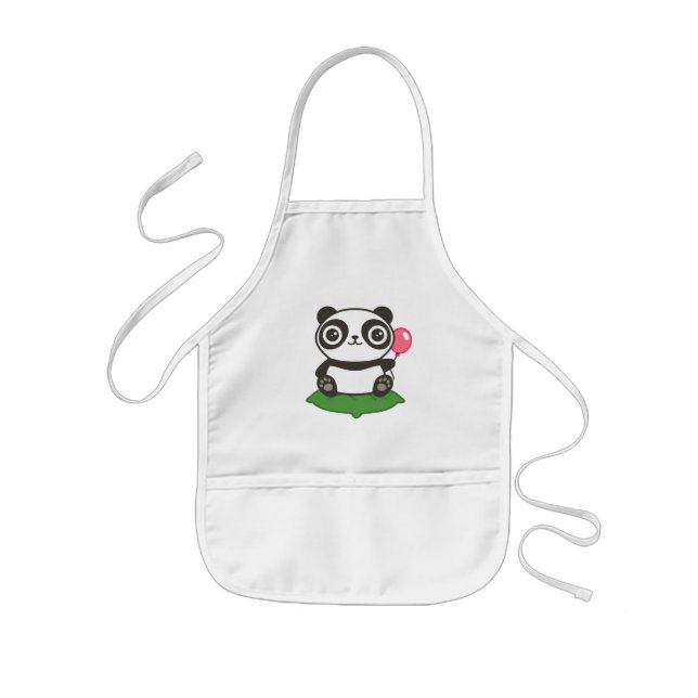 Niedliche Panda-Illustration Kinderschürze (Vorne)