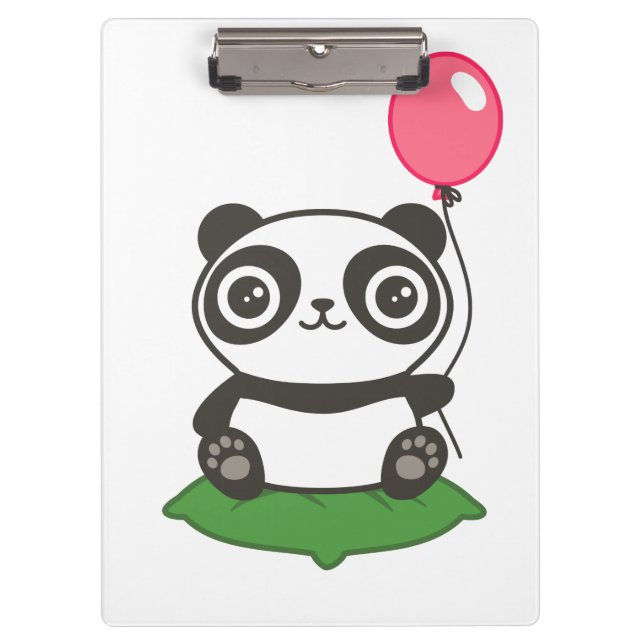 Niedliche Panda-Illustration Klemmbrett (Vorderseite)