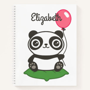 Niedliche Panda-Illustration Notizbuch