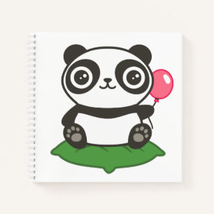 Niedliche Panda-Illustration Notizbuch