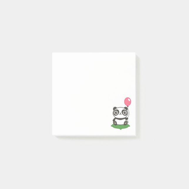 Niedliche Panda-Illustration Post-it Klebezettel (Vorderseite)