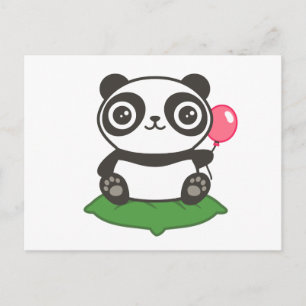 Niedliche Panda-Illustration Postkarte