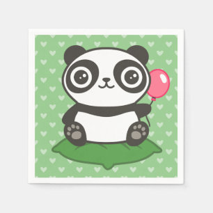 Niedliche Panda-Illustration Serviette
