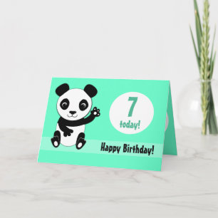 Niedliche Panda individuell anpassbare Geburtstags Karte
