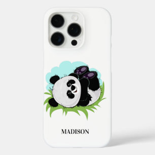 Niedliche Panda individuelle Name-Telefonfälle iPhone 16 Pro Hülle