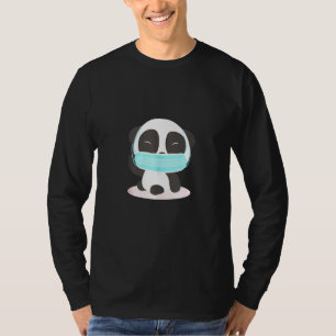 Niedliche Panda mit Gesichtsmaske für Tierfreunde T-Shirt