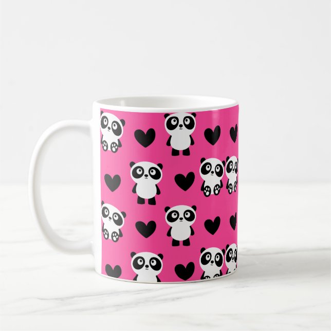 Niedliche Panda-Muster-Tasse Kaffeetasse (Links)