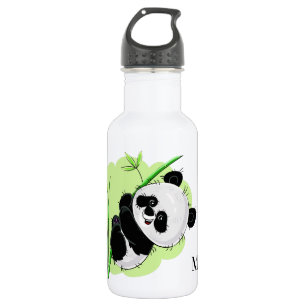 Niedliche Panda-Name-Wasserflaschen Edelstahlflasche