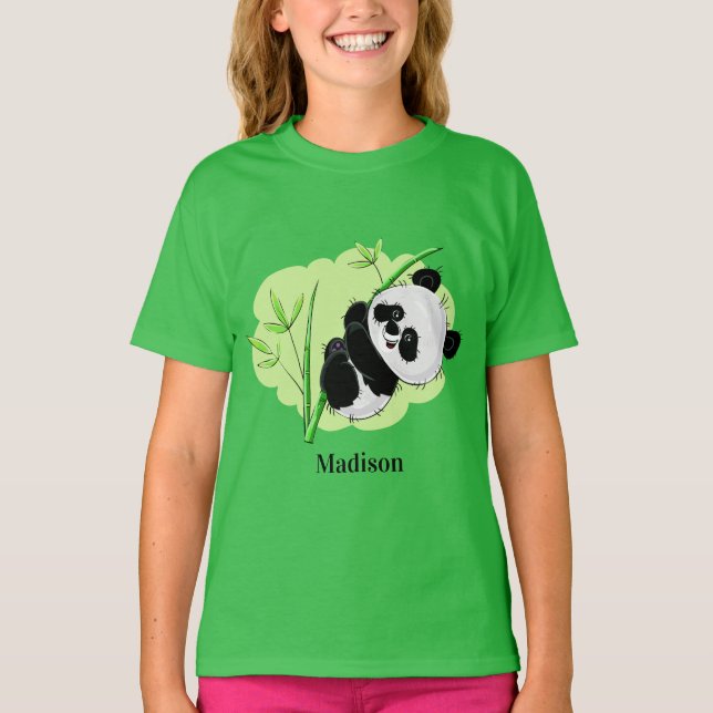 Niedliche Panda-Namekleidung T-Shirt (Vorderseite)