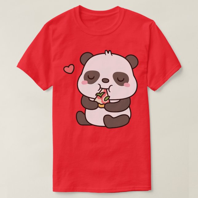 Niedliche Panda Pizza T-Shirt (Design vorne)