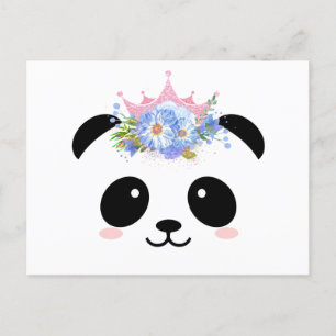 Niedliche Panda-Prinzessin  Postkarte