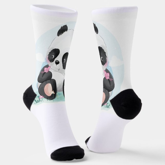 Niedliche Panda-Socken Socken (Gewinkelt)