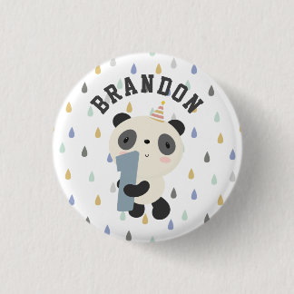 Niedliche Panda zum Geburtstag Button