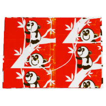 Niedliche Pandas auf einem Bambusbaum 