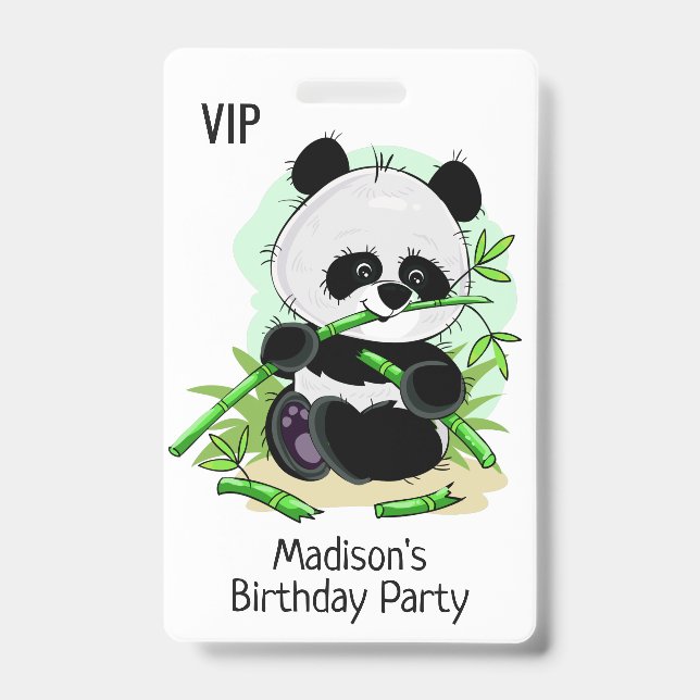 Niedliche Pandas-benutzerdefinierte Abzeichen Ausweis (Vorderseite)