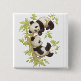 Niedliche Pandas Button