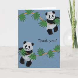 Niedliche Pandas Dankeskarte