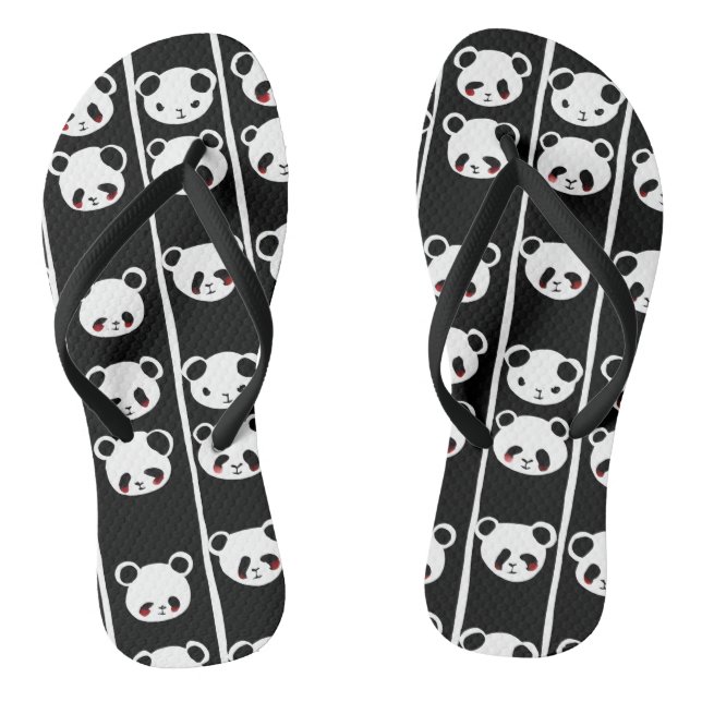 Niedliche Pandas Flip Flops (Fußbett)