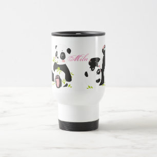 Niedliche Pandas-Kaffee-Tasse Reisebecher