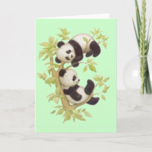 Niedliche Pandas Karte