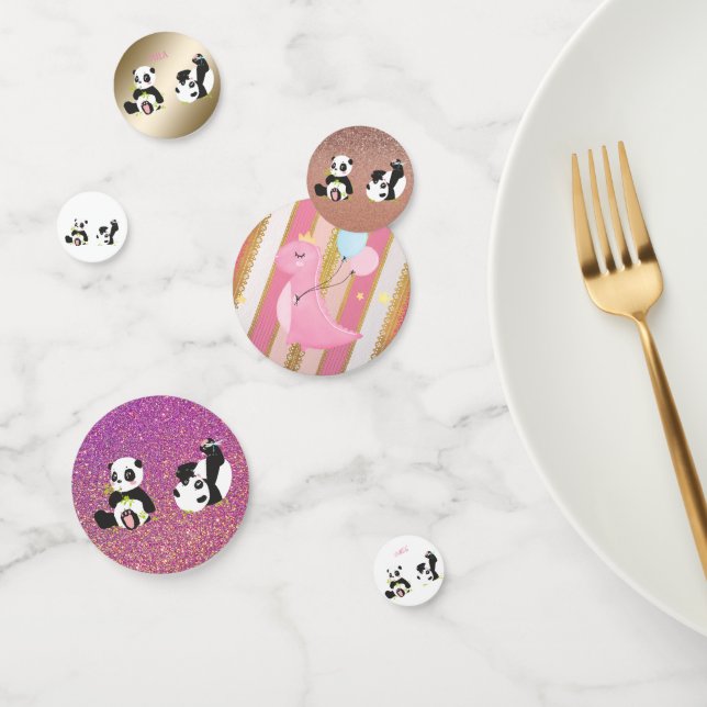 Niedliche Pandas Konfetti (Gruppe)
