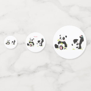 Niedliche Pandas Konfetti