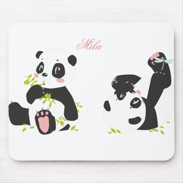 Niedliche Pandas Mousepad (Vorne)
