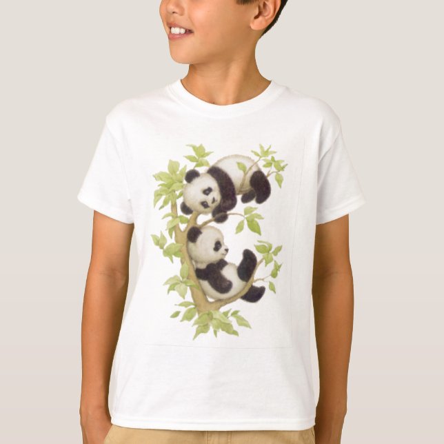 Niedliche Pandas T-Shirt (Vorderseite)