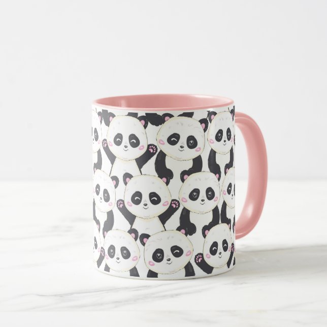 Niedliche Pandas Tasse (VorderseiteRechts)