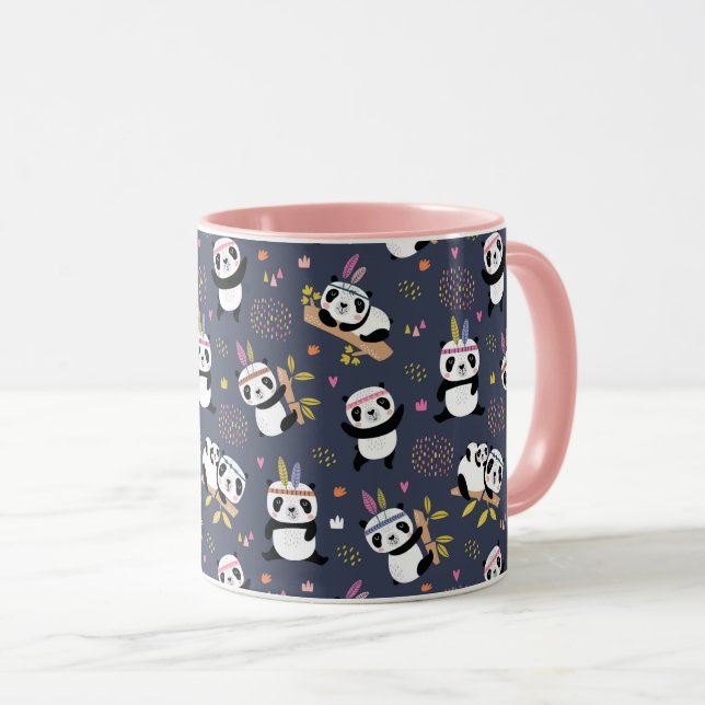 Niedliche Pandas-Tasse Tasse (VorderseiteRechts)