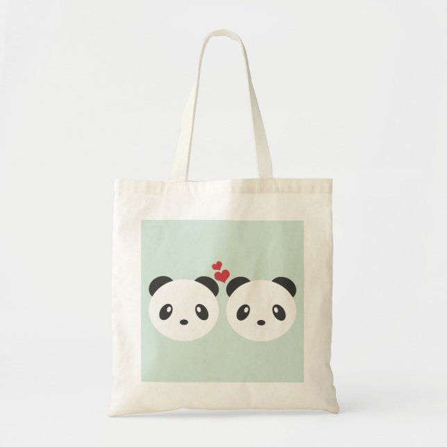 Niedliche Pandas Tragetasche (Vorne)